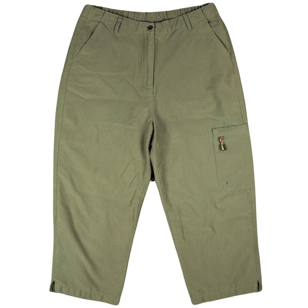 Woolrich Capris Fieldstone Cargo Pants Gorpcore Outdoor Olive Green Womens Sz 10